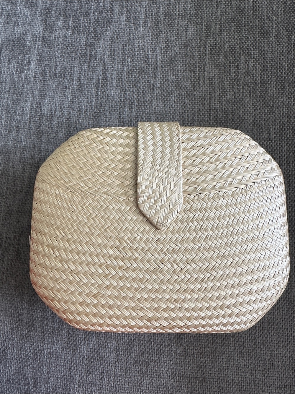 Raffia clutch and crossbody